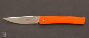  Couteau  "  Basic " G10 orange "pocket clip" de Jean Pierre Martin