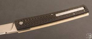 Couteau " Basic " fibre de carbone et G10 "pocket clip" de Jean Pierre Martin