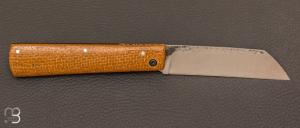 Couteau " Le Canif pied de mouton " par Julien Maria - Micarta jute et XC75