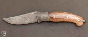   Couteau  "  Corniaud " custom de Jrme Bellon - Mammouth et damas