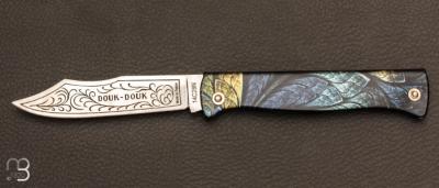 Couteau Douk-Douk plumes de paon série limitée - 815GMI-PAON