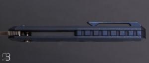  Couteau " Dressytak " par WE KNIFE - Grind Tactical Knives (GTK) Design - Skeletonized Blue Titanium - WE25059B-2