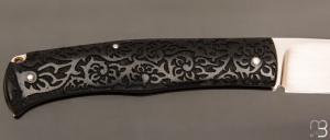     Couteau " Drop " slipjoint  custom par Raphaël Durand - G10 et RWL34