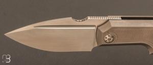 Couteau " Elementak Framelock " de GTKnives - Thomas Gony - Titane  texturé et RWL-34