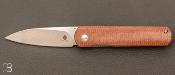 Couteau " Feist XL Natural Micarta " de Kizer design JUSTIN LUNDQUIST - CPM4V et Micarta