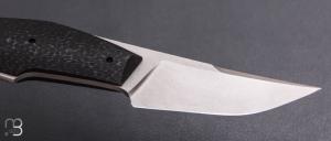    Couteau " Fixe custom " par Samuel Jugieau - Fibre de carbone et lame en 14C28n