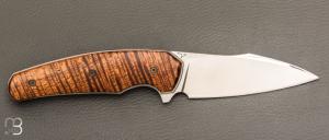  Couteau " Flipper custom  " pliant par David Lespect - Koa et lame RWL34