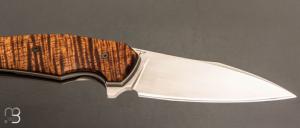  Couteau " Flipper custom  " pliant par David Lespect - Koa et lame RWL34