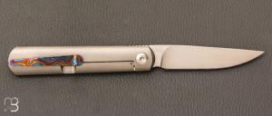 Couteau " Framelock " custom de Stéphane Sagric - Titane et RWL-34