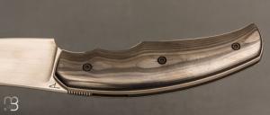  Couteau " Front Flipper custom " pliant par David Lespect - Fibre de carbone et lame RWL34