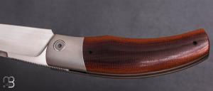    Couteau " Front-flipper " par Stephen Taillandier - Micarta et RWL34