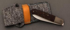    Couteau "  Fructis Lag " custom de Stéphane Espi - Micarta WW2 et lame en RWL34