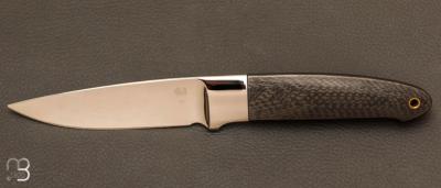 Couteau " Gentleman integral " fixe en fibre de carbone de Attila Kertész - AFK Knives