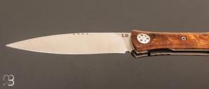   Couteau  "  L'Oegopsyde " fait main par Laraud Blade  - Bois de fer et 14C28