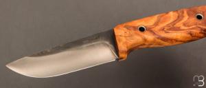  Couteau " L'Oliferne  " droit en frêne et 80CrV2 de Frédéric Maschio