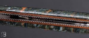  Couteau Laguiole custom par Stéphane Rambaud - Molaire de mammouth et damas