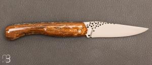   Couteau " Le Boulary " par La Bonne Trempe - Ivoire de mammouth et lame en 90mcv8