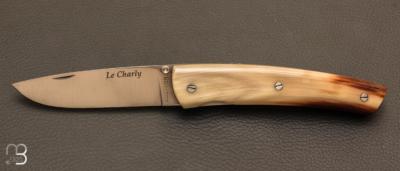 Couteau " Le Charly " en pointe de corne par Charles Couttier - Chevalerias