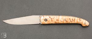   Couteau " Le Passager " de Pierre Thomas - Atelier Odae - Bouleau et 14c28n