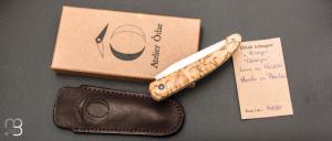   Couteau " Le Passager " de Pierre Thomas - Atelier Odae - Bouleau et 14c28n