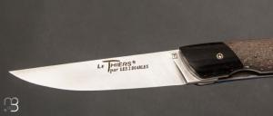   Couteau  " Le Thiers® " pliant par l'Atelier Les 2 Diables - Lave et ébène du Gabon
