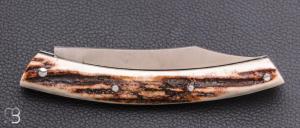   Couteau Le Thiers 11CM par Cognet -  Bois de cerf et 14c28N