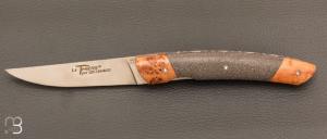   Couteau " Le Thiers " pliant par l'Atelier Les 2 Diables - Lave et genvrier