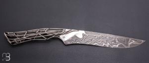   Couteau "Liane d'acier" fixe par Willy Foulboeuf - La Forge du Monstre - Full inox
