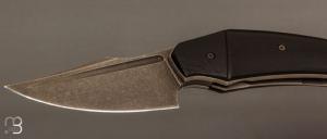   Couteau " Liner Lock " custom par David Lespect - Ebène et RWL34