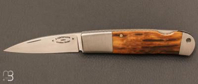  Couteau " Loveless Design Lock-back " par Franck Centofante - Ivoire de mammouth et ATS-34