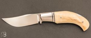   Couteau  " Lock-Back  " par Honoré Vilain - Ivoire de mammouth et RWL34