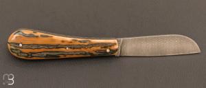 Couteau régional "London" en ivoire de mammouth et lame damas par Passion France