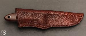  Couteau " Loveless Lamb Handled Bird " par Shaun Bruwer - Westinghouse micarta et RWL34