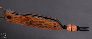   Couteau " Lupin  " custom par Charron Baptiste BC Coutellerie - Bouleau stabilisé