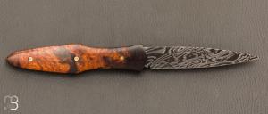  Couteau " Magna Pinna " fait main par Laraud Blade  - Bois de fer et damas torsadé