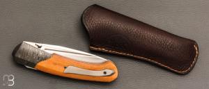    Couteau " Merops S-Lock "  par Olivier Lamy - Skua Coutellerie - Micarta et lame en RWL34