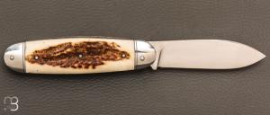   Couteau " Navette " custom par David Breniere - Bois de cerf et 80Crv2