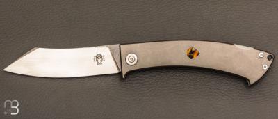    Couteau " Nesmuk lock-back " custom par Torpen Knives - Jérôme Hovaere - Titane et N690Co