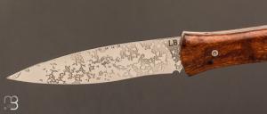   Couteau " L'Oegopsyde " fait main par Laraud Blade  - Bois de fer et 14C28 pshit wash