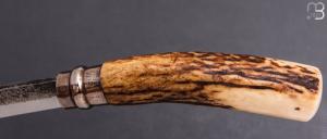 Couteau "Opinel N°08" custom bois de cerf sambar par Laurent Gaillard