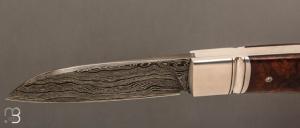    Couteau  " Ork " custom lock-back par Raphaël Durand - Damas de Samuel Lurquin