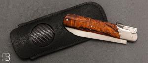   Couteau " Palanquille " custom par Glenn Guillou - Bois de fer et lame en RWL34