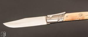   Couteau  "  Palanquille " ivoire de phacochère et N690 par Glenn Guillou