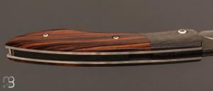 Couteau " Piémontais "  de Dahéna Urli - Ironwood / fibre de carbone et acier sandwich