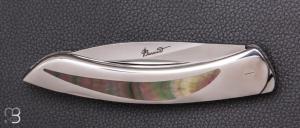    Couteau " Pissutu " par Charles Bennica - Inlays en nacre noire