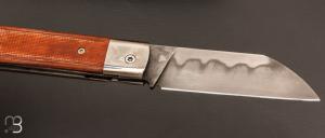 Couteau " Le Pointu " de Garaboux Jean Philippe - Les couteaux de Pi - Micarta et lame en XC100