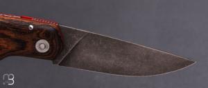    Couteau " Quetsche à friction " par Louis Contat - Bocote et acier XC100