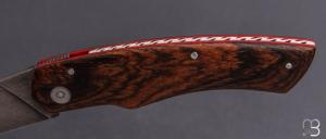    Couteau " Quetsche à friction " par Louis Contat - Bocote et acier XC100