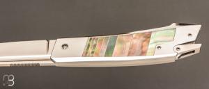    Coffret de couteaux " R.B.L Yin & Yang" custom de Guillaume Ducasse - Nacre noire & blanche