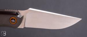   Couteau " Rocket " custom de Stéphane Sagric - Micarta et Zirconium